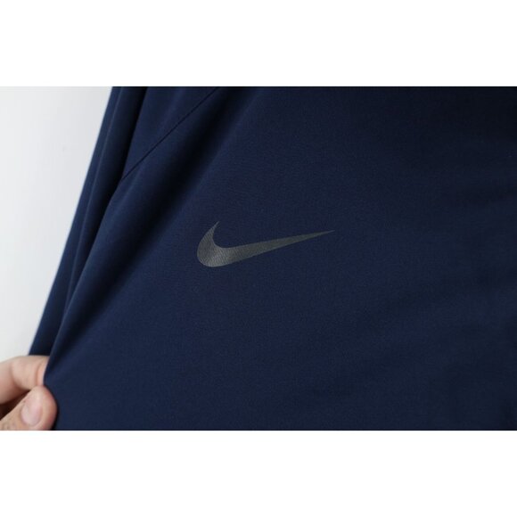 Nike Mens Size 3XL Color Block Swoosh Half Zip Pullover Jacket Navy Blue - Picture 4 of 15